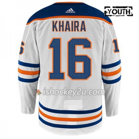 Børn NHL Edmonton Oilers Trøje JUJHAR KHAIRA 16 Adidas Hvid Authentic
